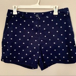 Navy Talbots seashell print shorts
